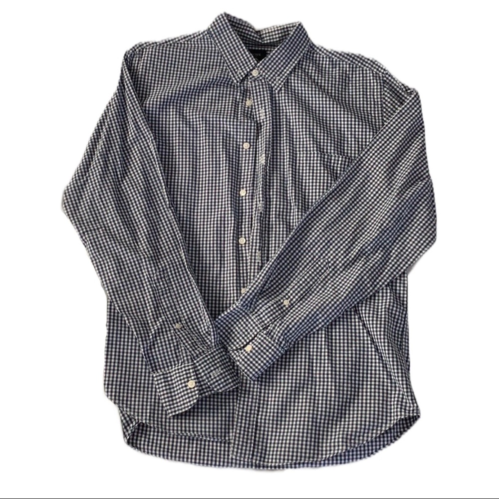 3/$35🌻 J. Crew Navy & White Gingham Button Down